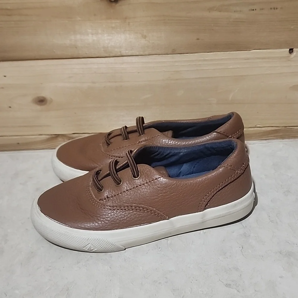 Sperry Top Slider Kids Shoes Size 11M Striper II Jr leather